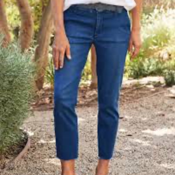 NWT FRANK & EILEEN Wicklow 1977 Wash Italian Performance Denim Women's Size 4 - Picture 1 of 11